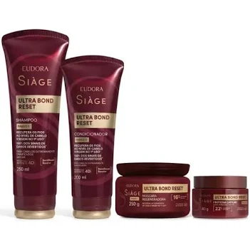 Kit Eudora Sìage Ultra Bond Reset ( Shampoo + Condicionador + Máscara + Leave-in )