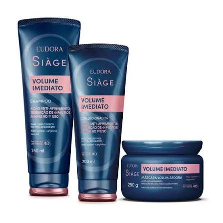 Kit Eudora Sìage Volume Imediato ( Shampoo + Condicionador + Máscara )
