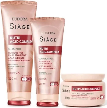 Kit Eudora Sìage Nutri Acid.Complex ( Shampoo + Condicionador + Máscara )
